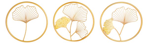 Ginkgo készlet 3 db arany 40cm-es dekorációból