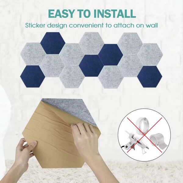 Bilnora extra sűrű hatszögletű öntapadós falpanel szobába 9mm vastag 50*50 cm - 37 burlywood (vajszínű)