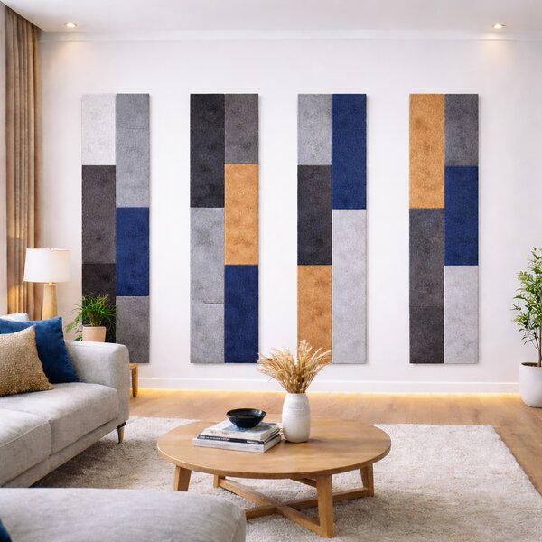 Bilnora extra sűrű akusztikai filc falpanel 120x30x1,2cm vastag - 11 Sötétkék