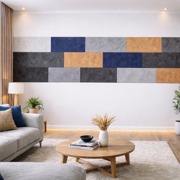 Bilnora extra sűrű akusztikai filc falpanel 120x30x1,2cm vastag - 11 Sötétkék