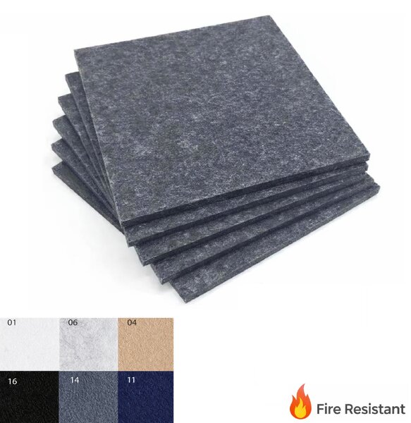 Bilnora extra sűrű akusztikai filc falpanel 120x120x1,2cm, több féle színben - 16 fekete