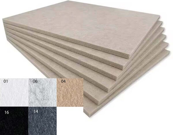 Bilnora extra sűrű akusztikai filc falpanel 100x50x2,5cm, öntapadós hátsó résszel - 6 silver , 100x50x2,5cm