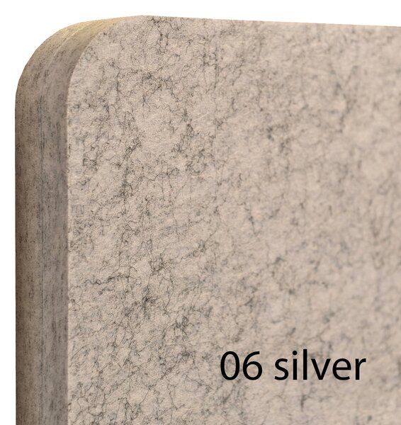 Bilnora Irodai térelválasztó paraván 160x60x2,5cm. Dark Grey színben. Kárpit nélkül - 6 silver