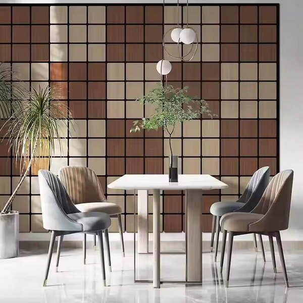 Freja Fa kockás akusztikus falipanel 60x60x1,8cm - világos tölgy - világos tölgy