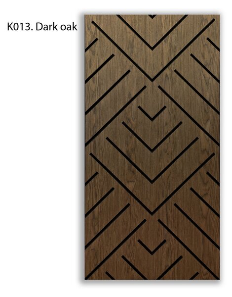 Freja V mintás akusztikus falipanel 120x60x0,9cm - világos tölgy - sötét tölgy