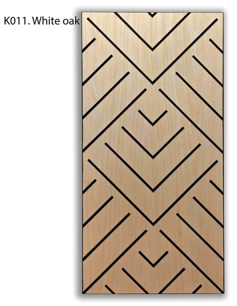 Freja V mintás akusztikus falipanel 120x60x0,9cm - világos tölgy - sötét tölgy