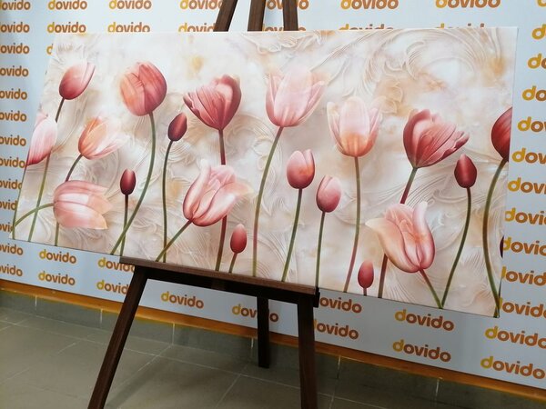 Kép lazac lazac rózsaszín tulipánok