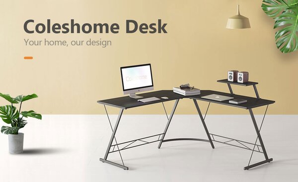 Sarok íróasztal fehér (L-SHAPE-DESK-WHITE)