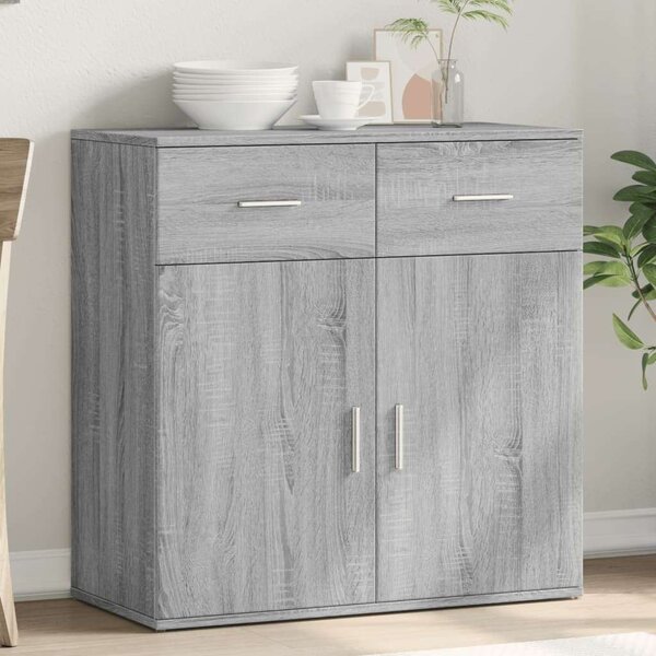 VidaXL szürke sonoma színű szerelt fa tálalószekrény 79 x 38 x 80 cm