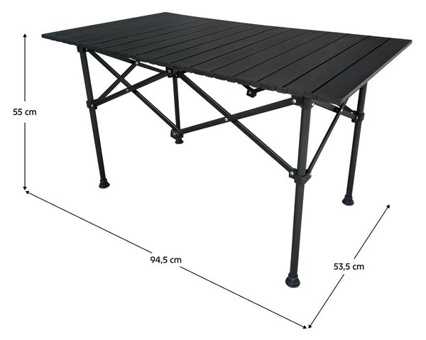 Kemping asztal NAKUR (fekete)