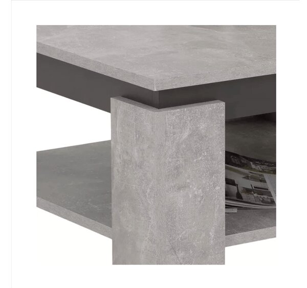 Dohányzóasztal LEMSY (beton + grafit)