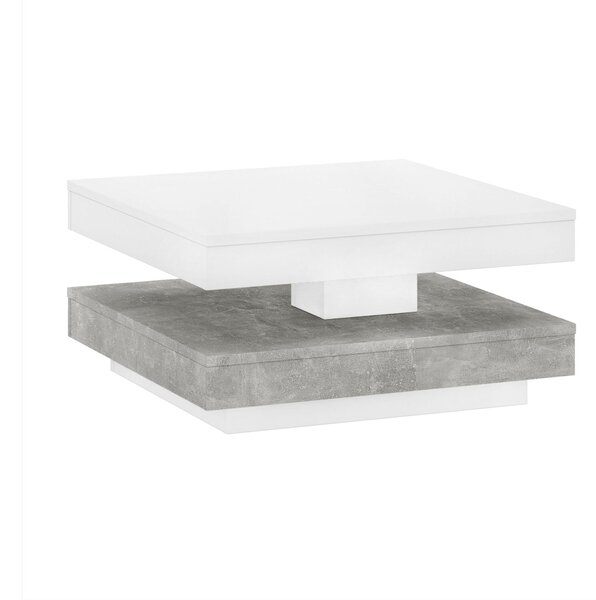 Dohányzóasztal MANDA (fehér + beton)