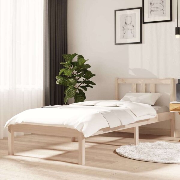 VidaXL Small Single tömör fa ágykeret 75 x 190 cm