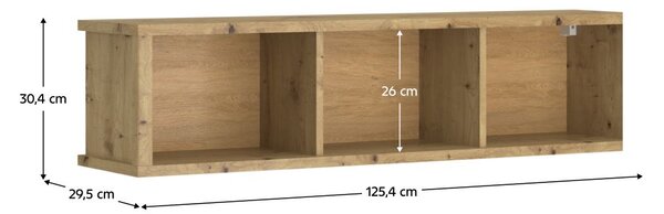Függesztett regál IRON (artisan tölgy)