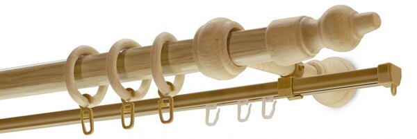 Fa végzárós rúd karnis fenyő 240 cm