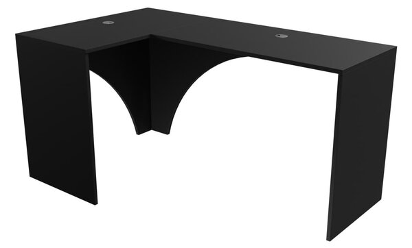 Sarok pc asztal Uhlominn (fekete) . Akció -20%