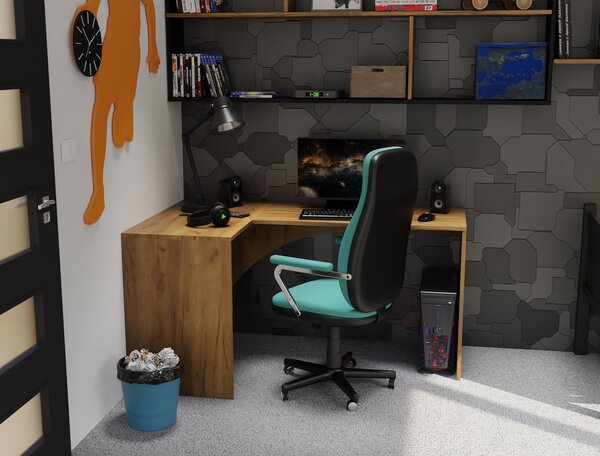 Sarok pc asztal Uhlominn (arany craft)