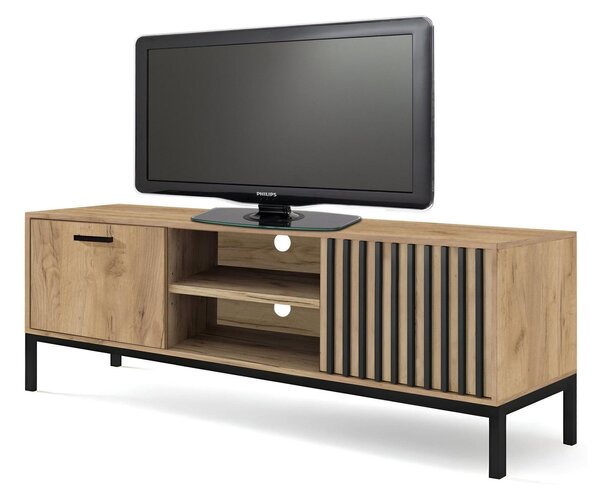 TV asztal/szekrény Lamello RTV1 (craft tölgy + fekete)