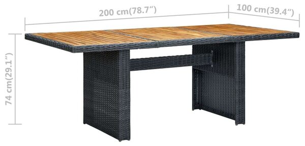 VidaXL Kültéri Polyrattan Étkezőgarnitúra - 8 Fő