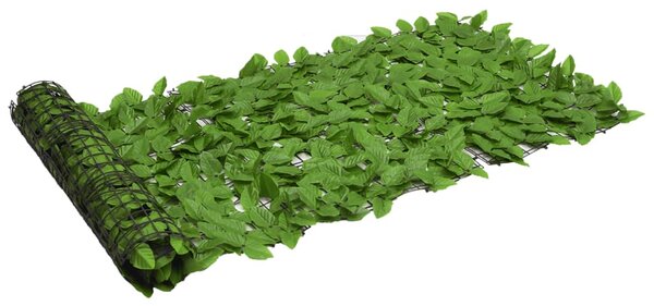 VidaXL zöld leveles belátás elleni erkélyparaván 600 x 75 cm