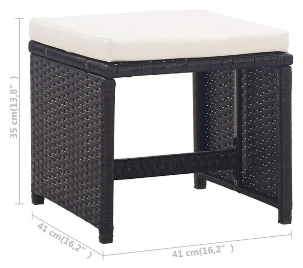 VidaXL Polyrattan Kültéri Étkezőszett - 15 részes