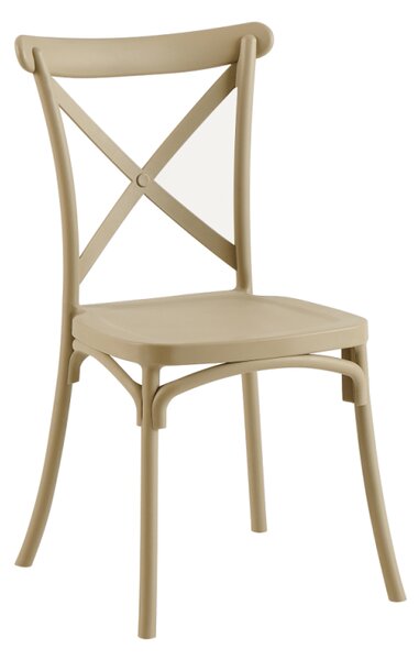 Rakásolható szék, szürkésbarna, SAVITA