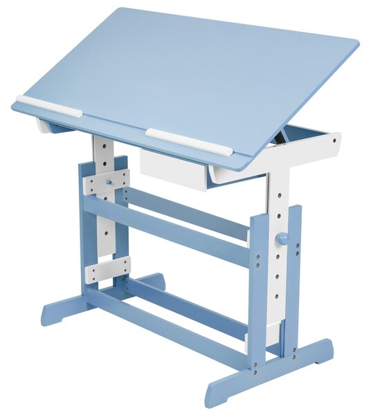 Tectake 400927 állítható magasságú íróasztal 109x55x63-94cm - kék