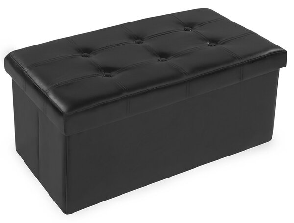 Tectake 400867 összerakható doboz tárolóhellyel - fekete