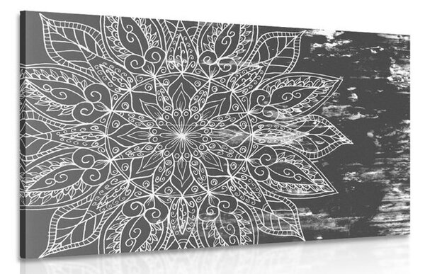Kép Mandala textúra fekete fehérben
