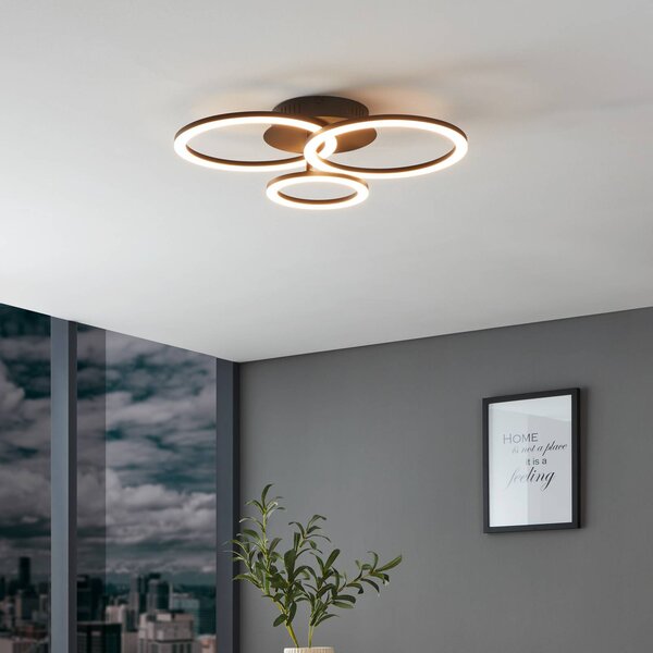 EGLO connect Paranday-Z LED lámpa, 3 izzós, dimmelhető, Fekete, Nappali / Étkező, fém, Modern