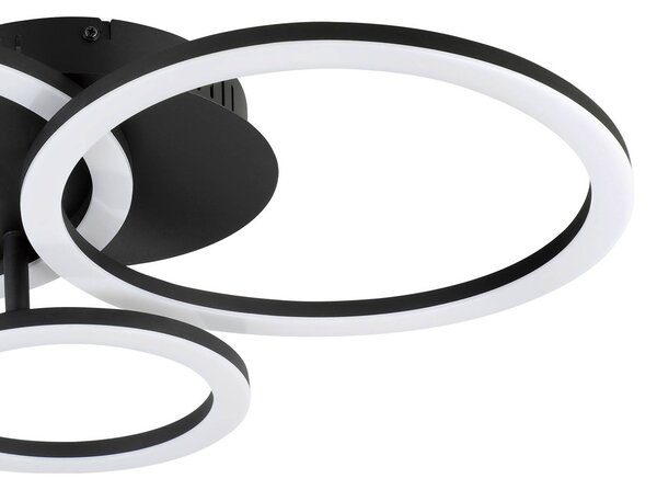 EGLO connect Paranday-Z LED lámpa, 3 izzós, dimmelhető, Fekete, Nappali / Étkező, fém, Modern