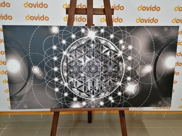 Kép csodálatos Mandala fekete fehérben