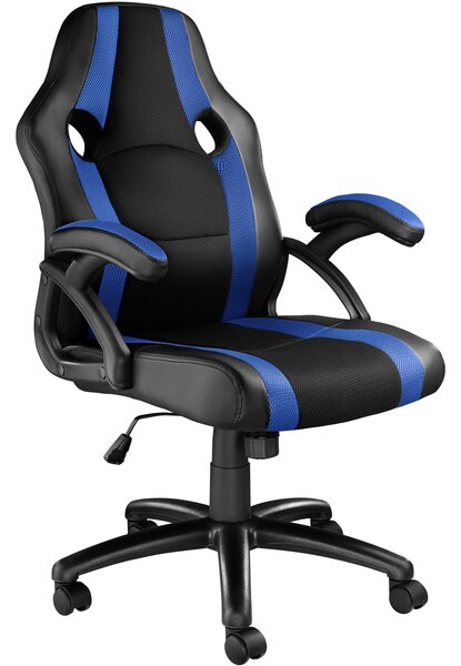 Tectake 403480 benny irodai szék - fekete/kék