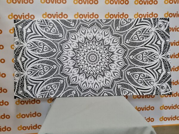 Kép Mandala harmóniája fekete fehérben