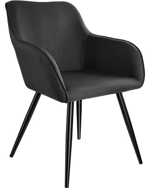 Tectake 403671 marilyn vászon kinézetű székek - fekete