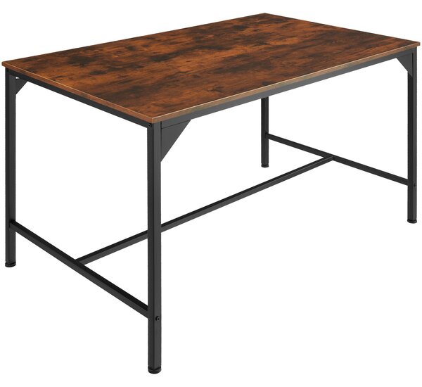 Tectake 404344 étkezőasztal belfast industrial 120x75x75cm - ipari sötét fa, rusztikus