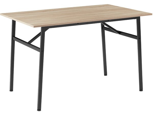 Tectake 404335 étkezőasztal swansea industrial 120x75x76cm - könnyű fa, tölgy sonoma
