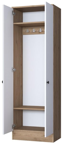 Ruhásszekrény Bivake 1 (fehér + dió)