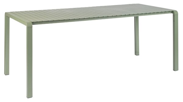 Zöld fém kerti étkezőasztal ZUIVER VONDEL 214 X 97 cm