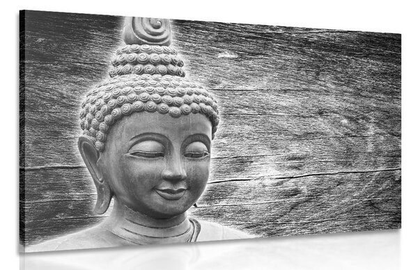 Kép Buddha fa háttéren fekete fehérben - 120x80