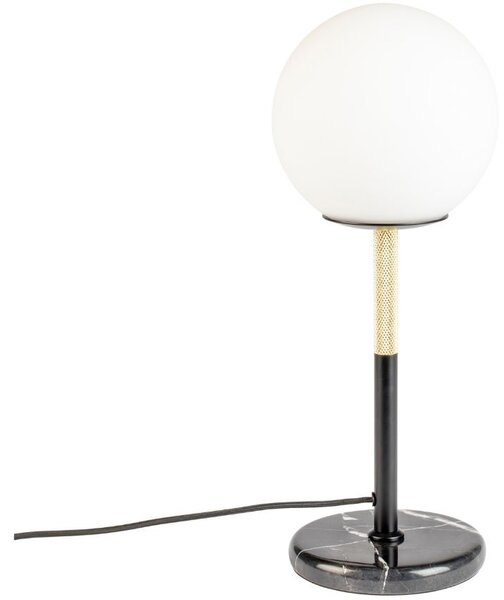 Opál fehér üvegből készült asztali lámpa ZUIVER ORION márvány talppal