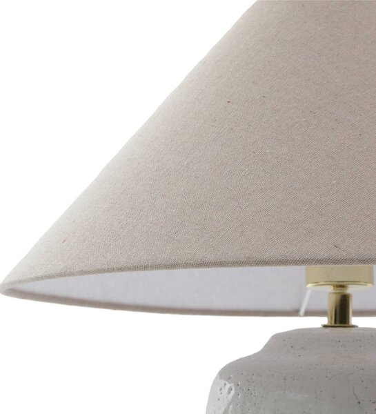 Lucande asztali lámpa Thalorin, magasság 47 cm, fehér, kerámia, Fehér / opál, Nappali / Étkező, Kerámia, Skandináv