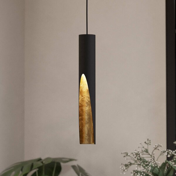 EGLO LED lógó világítás Barbotto fekete/arany, 1 izzó, Fekete, Nappali / Étkező, fém, Modern