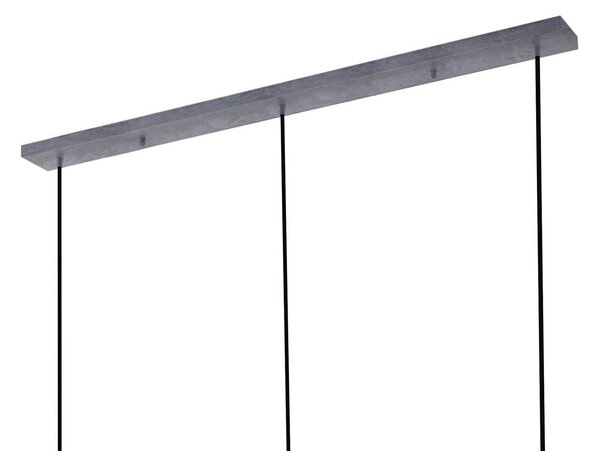 Lucande Brillar lógó világítás, füstszürke, üveg, 3 izzós, 128 cm, dimmelhető, Alu / szürke / cink, Nappali / Étkező, Üveg, Modern