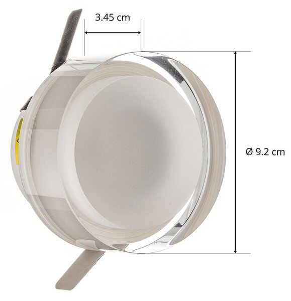 Wever & Ducré Lighting WEVER DUCRÉ Mirbi IP44 1.0 LED-es süllyesztett lámpa kerek, dimmelhető, Fehér / opál, Fürdőszoba, Műanyag, Dizájn
