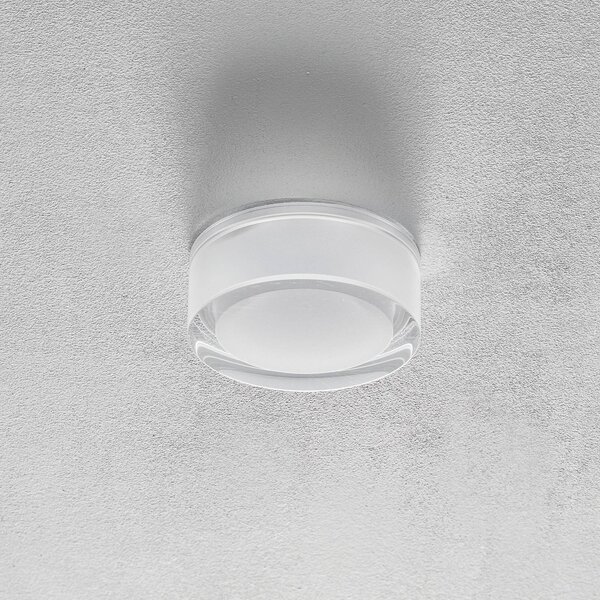 Wever & Ducré Lighting WEVER DUCRÉ Mirbi IP44 1.0 LED-es süllyesztett lámpa kerek, dimmelhető, Fehér / opál, Fürdőszoba, Műanyag, Dizájn
