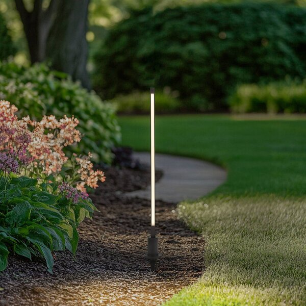Lindby LED ösvény világítás Neano, 80 cm, fekete, fém, IP65, Fekete, Alumínium, Modern