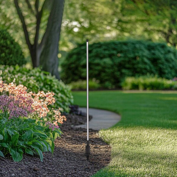 Lindby LED ösvény világítás Neano, 120 cm, fekete, fém, IP65, Fekete, Alumínium, Modern