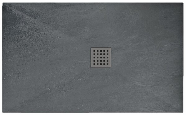 Rea GREY ROCK- Akril zuhanytálca 90 x 120 x 3,5 cm + szifon, szürke, REA-K4584