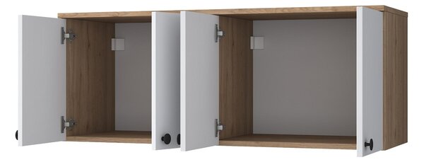 Függesztett szekrény Dopibe 1 (dió + fehér)